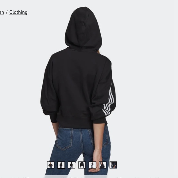 Adidas ADICOLOR CLASSICS CROP HOODIE - Picture 3 of 4